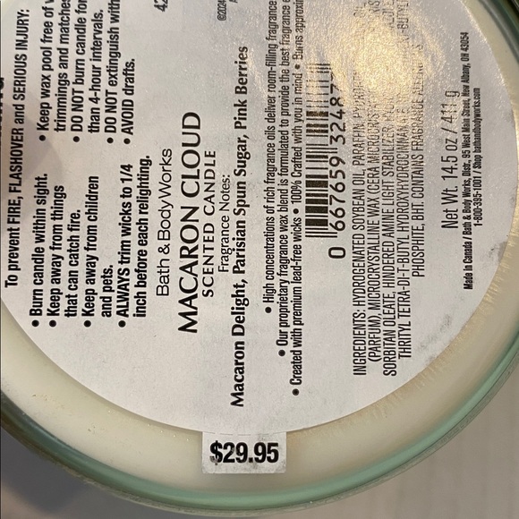 Bath & Body Works Emily In Paris “Macaron Cloud” New 3 Wick Candle - Picture 6 of 6